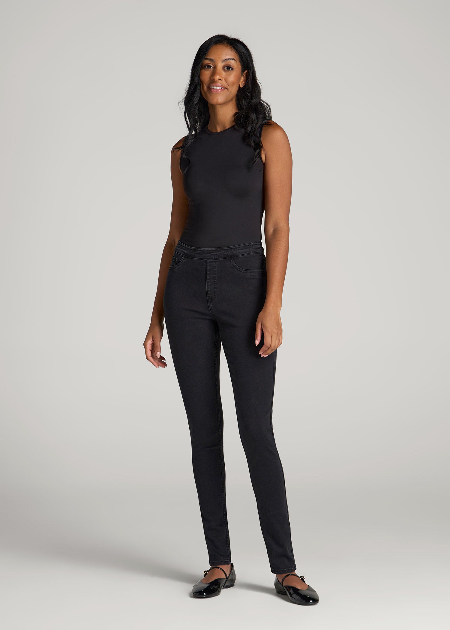 American Tall Online | Jeggings for Tall Women in Washed Black