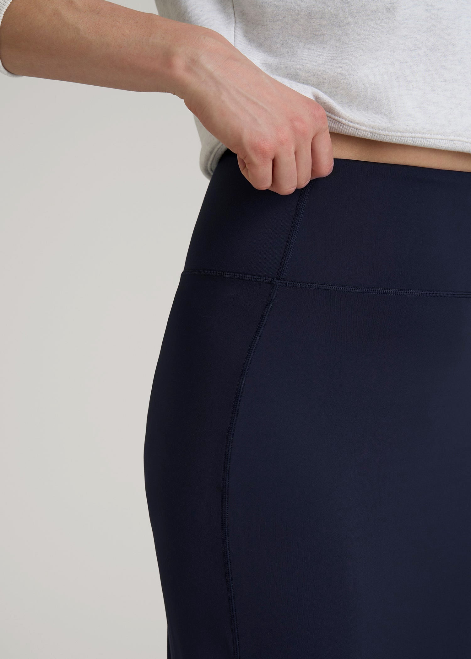 American Tall For Sale | Balance Slim Fit High Rise Skirt for Tall Women in Evening Blue