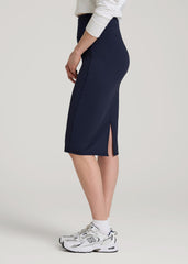 American Tall For Sale | Balance Slim Fit High Rise Skirt for Tall Women in Evening Blue