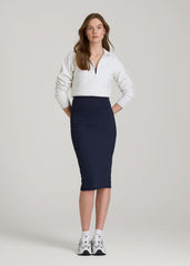 American Tall For Sale | Balance Slim Fit High Rise Skirt for Tall Women in Evening Blue