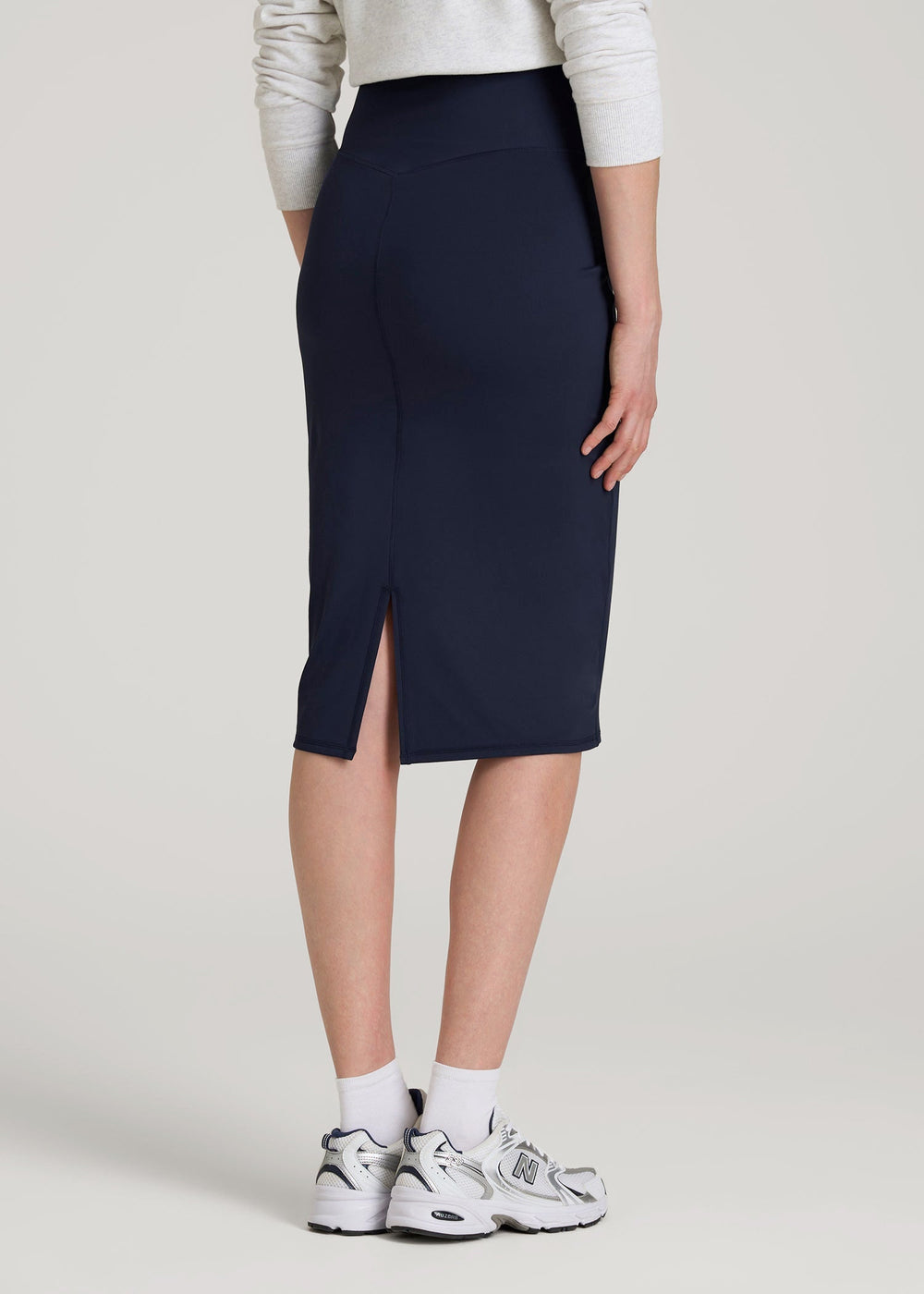 American Tall For Sale | Balance Slim Fit High Rise Skirt for Tall Women in Evening Blue