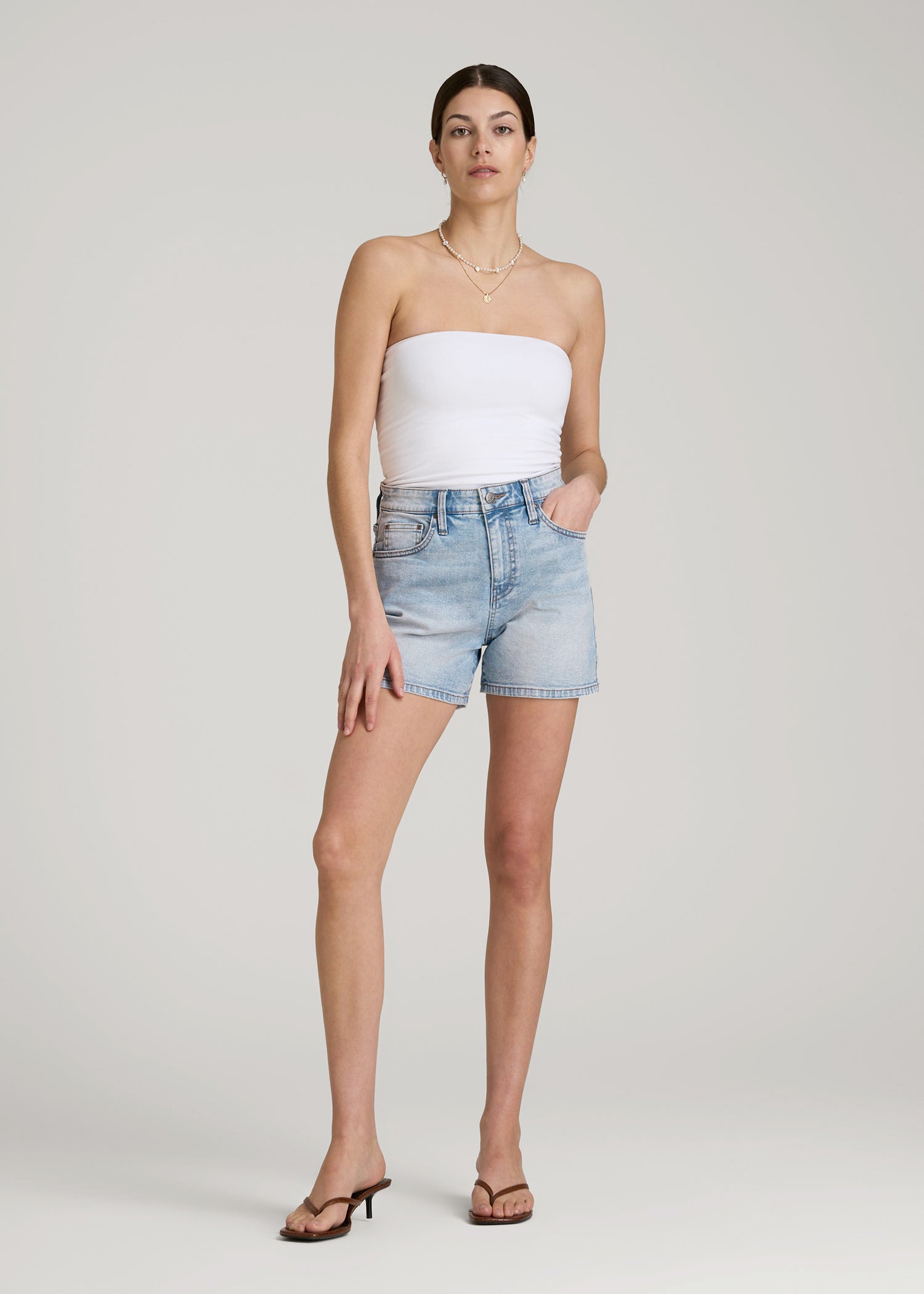 American Tall Online Shop | Denim Shorts for Tall Women in Surfer Blue