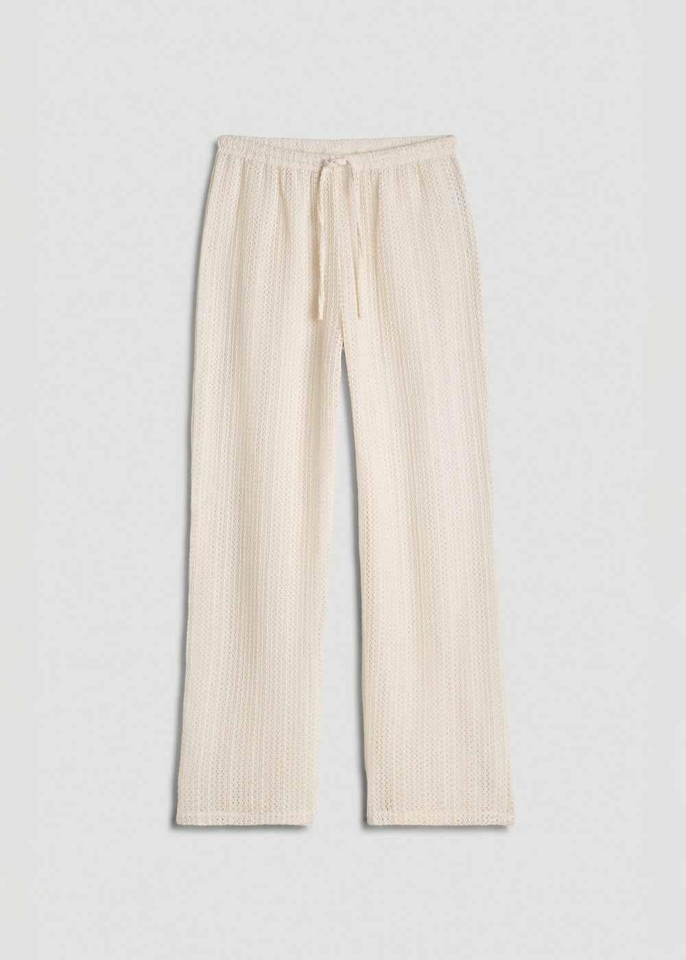 American Tall Sale | Openwork Knit Pants for Tall Women in Natural
