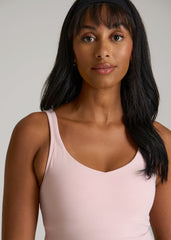 American Tall Online | Balance Tank Top for Tall Women in Hush Pink