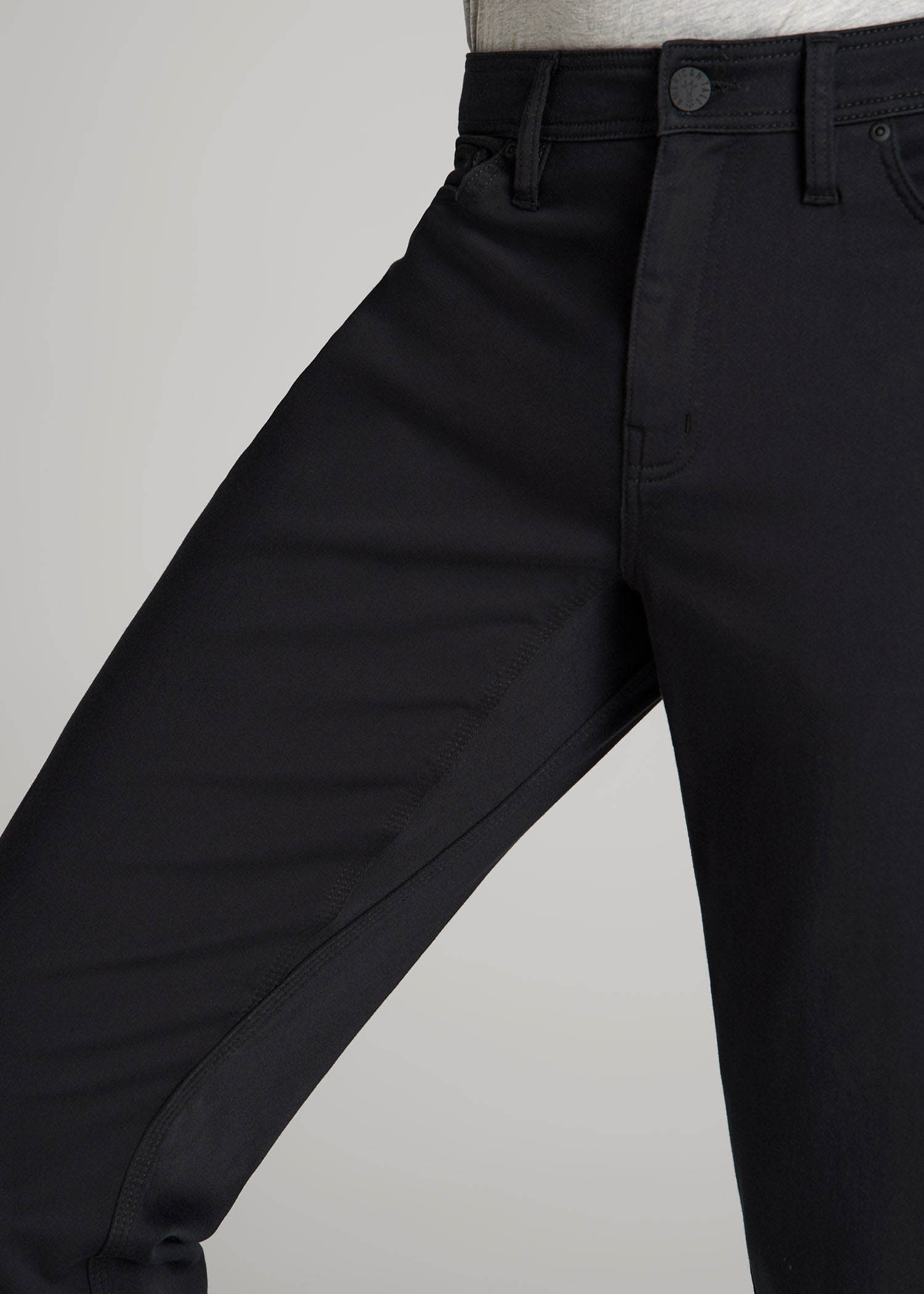 American Tall Discount | Everyday Comfort 5-Pocket TAPERED-FIT Pant for Tall Men in Black