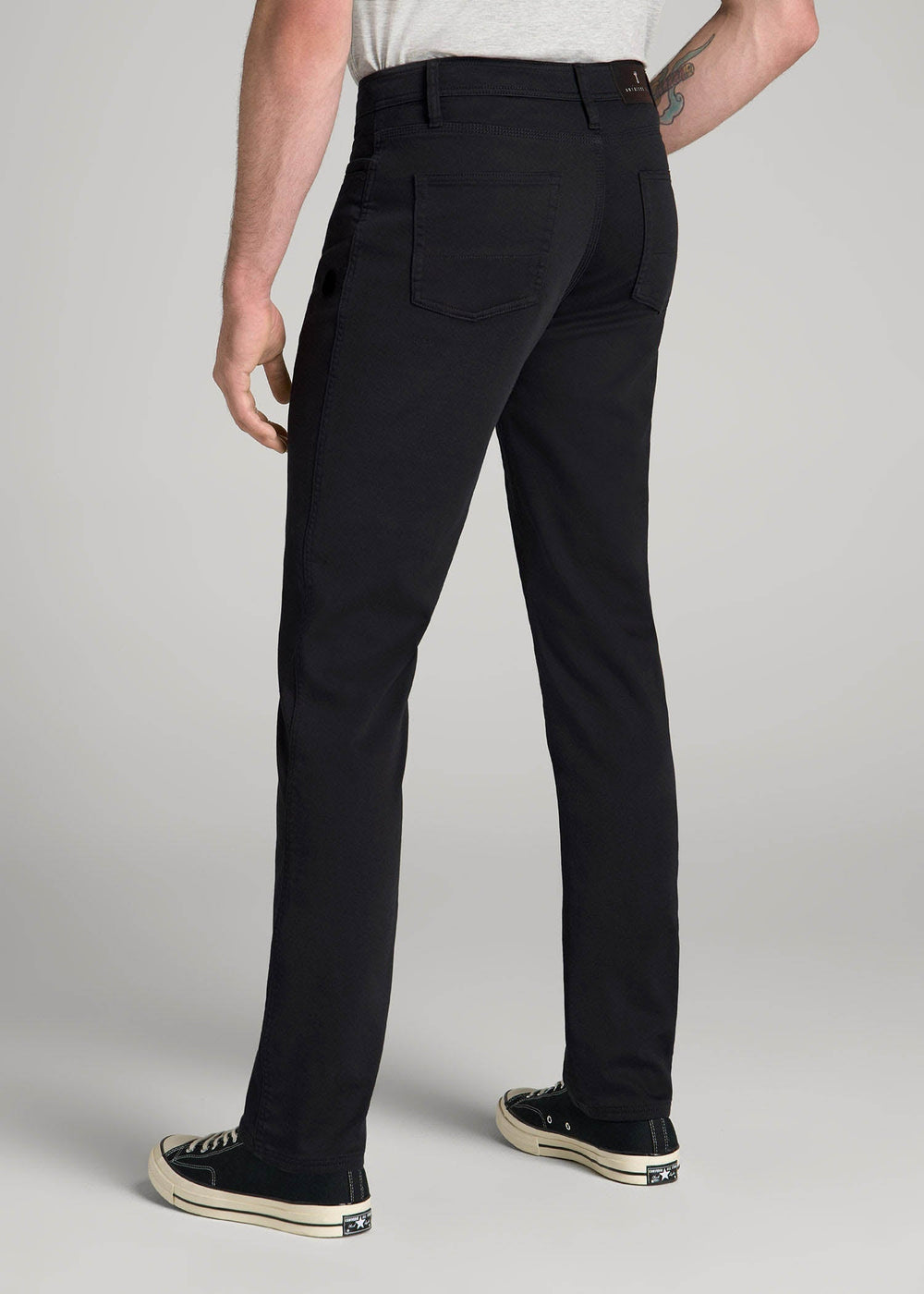 American Tall Discount | Everyday Comfort 5-Pocket TAPERED-FIT Pant for Tall Men in Black