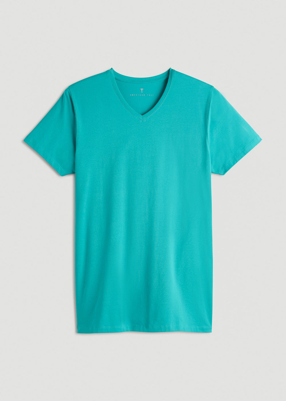 American Tall Online Shop | The Essential Modern Fit V-Neck Tee for Tall Men in Baltic Turquoise