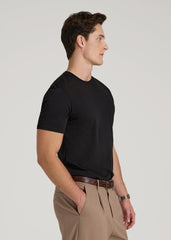 American Tall Discount | The Everyday Regular Fit Crewneck T-Shirt for Tall Men in Black