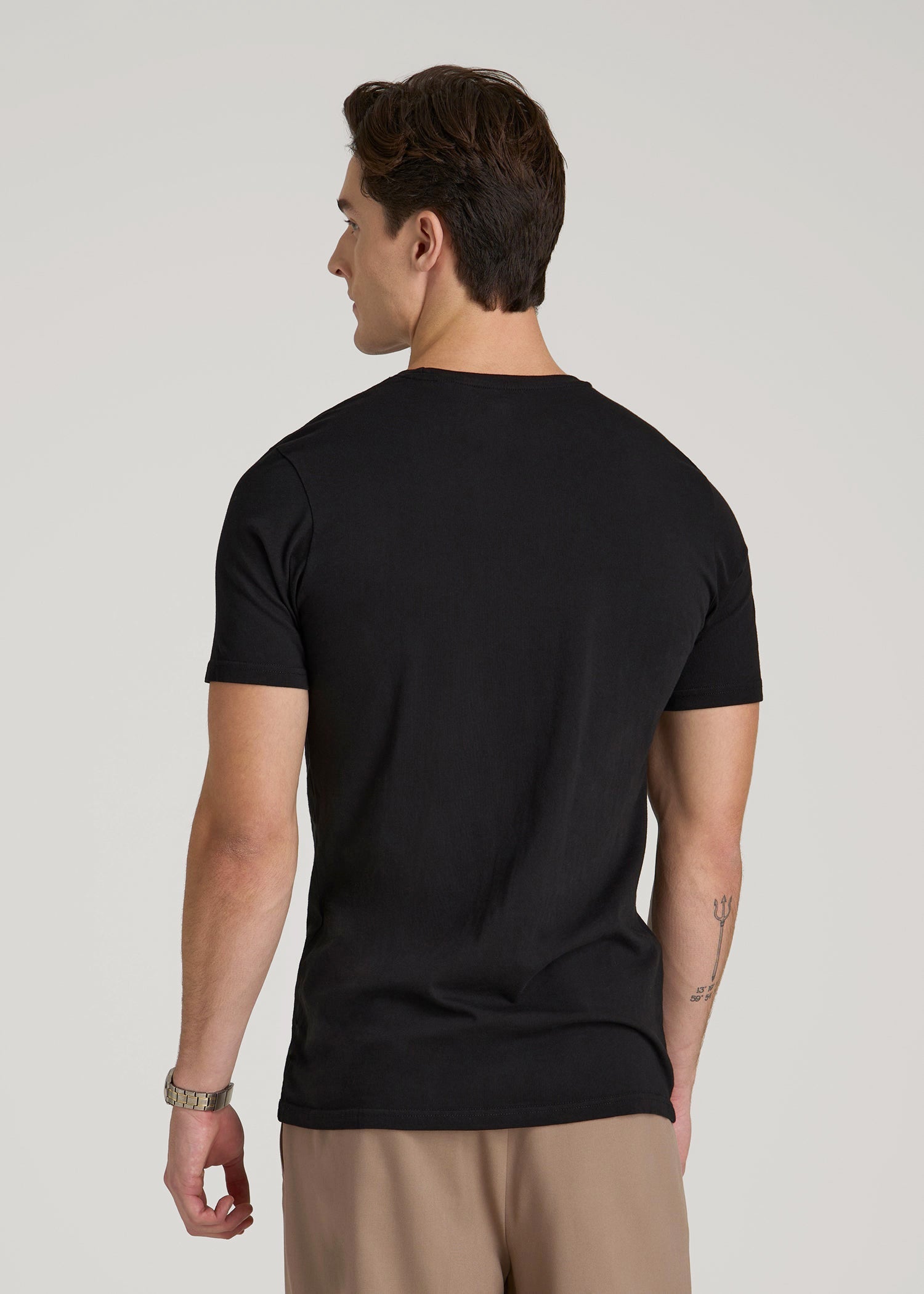 American Tall Discount | The Everyday Regular Fit Crewneck T-Shirt for Tall Men in Black