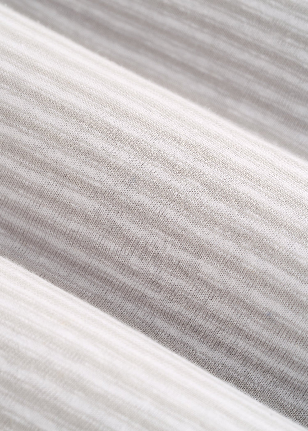American Tall Online | Linen Crewneck T-Shirt for Tall Men in Grey and White Mini Stripe