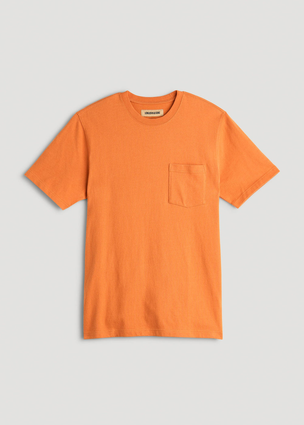American Tall Online Shop | LJ&S Workwear Pocket T-Shirt for Tall Men in Marmalade