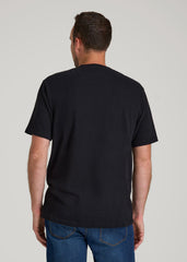 American Tall Discount | LJ&S Workwear Pocket T-Shirt for Tall Men in Black