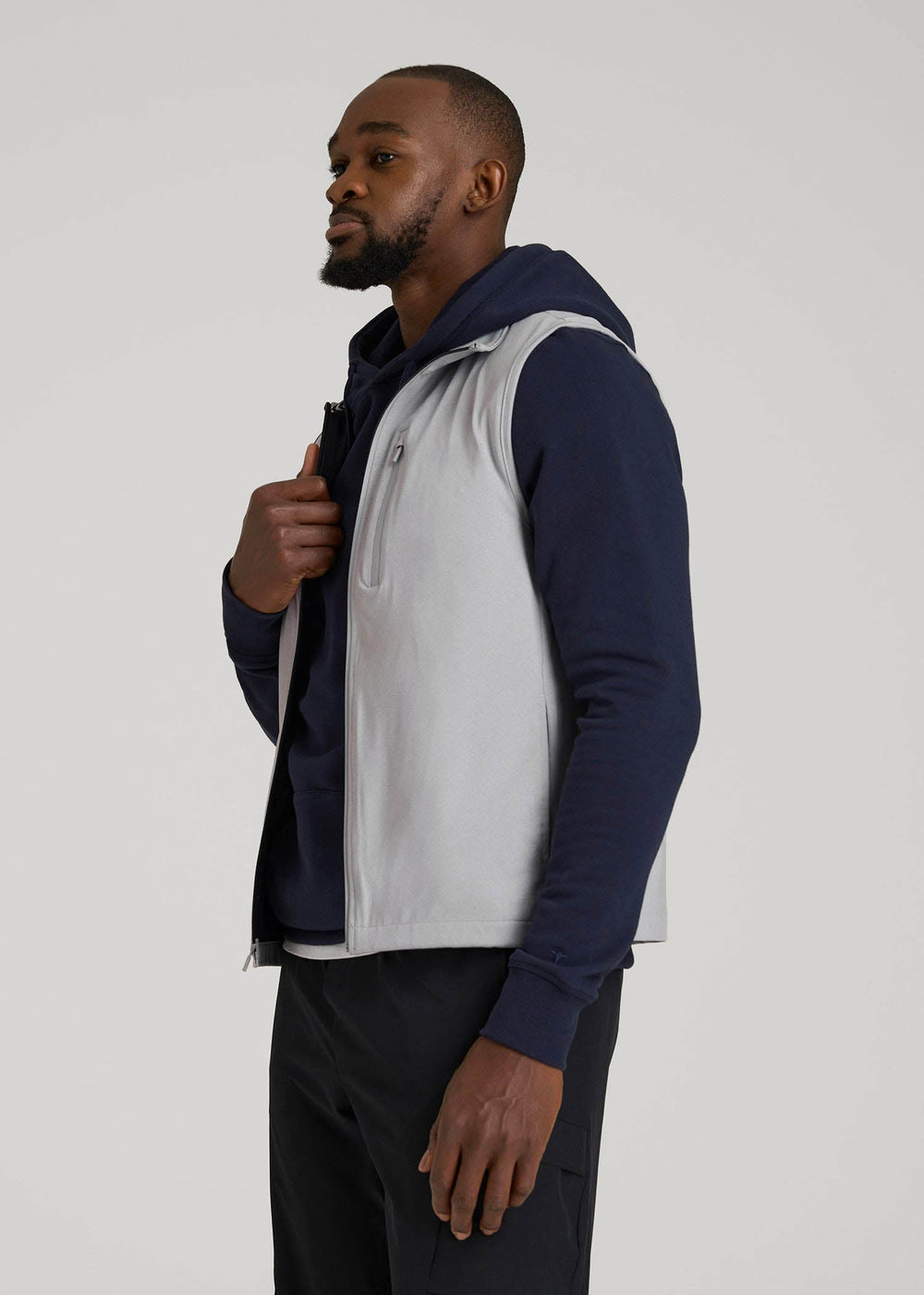 American Tall Online | Performance Vest for Tall Men in Light Grey Mix