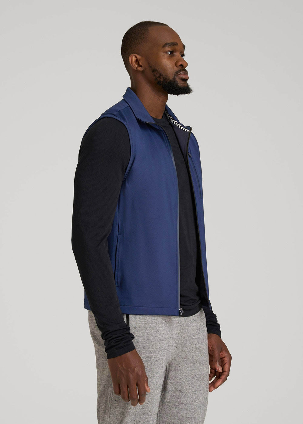 American Tall Sale | Performance Vest for Tall Men in Blue Mix