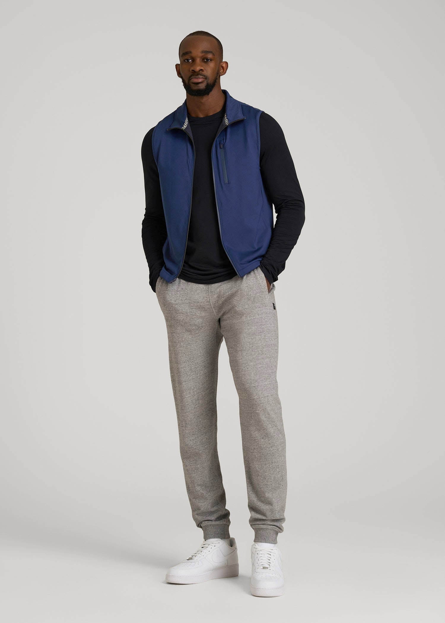 American Tall Sale | Performance Vest for Tall Men in Blue Mix