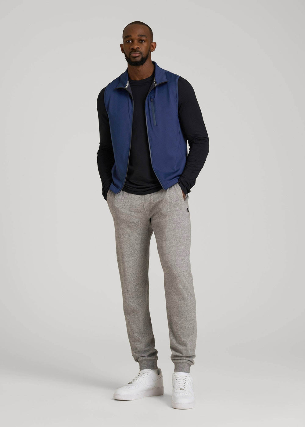 American Tall Sale | Performance Vest for Tall Men in Blue Mix
