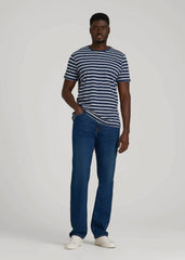 American Tall Outlet | REGULAR-FIT Striped Tee for Tall Men in Navy And White