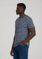 American Tall Outlet | REGULAR-FIT Striped Tee for Tall Men in Navy And White