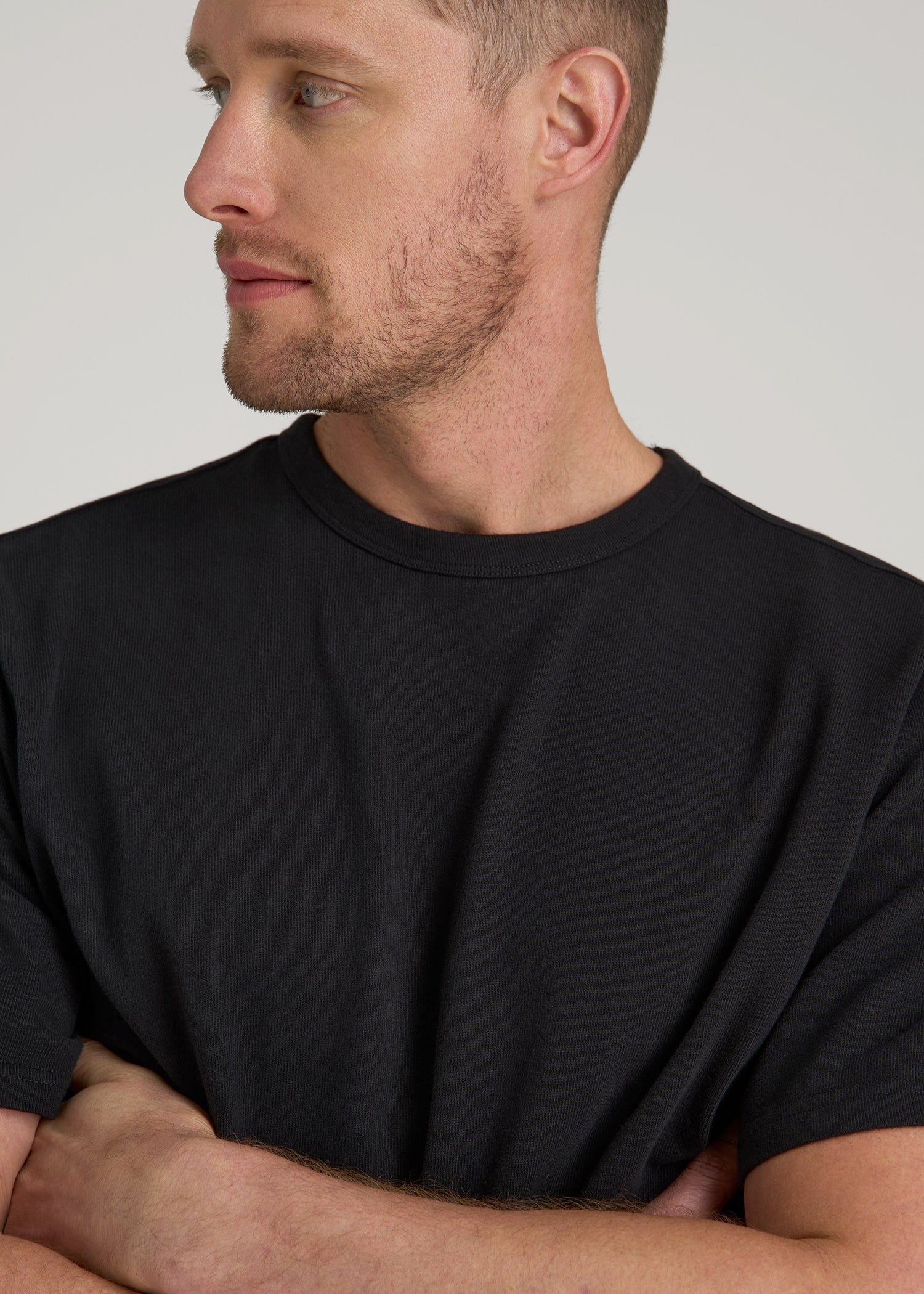 American Tall For Sale | LJ&S Heavyweight Relaxed Fit Tee for Tall Men in Vintage Black