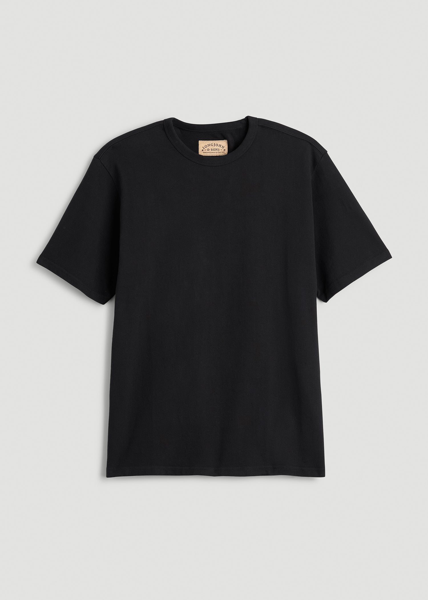 American Tall For Sale | LJ&S Heavyweight Relaxed Fit Tee for Tall Men in Vintage Black