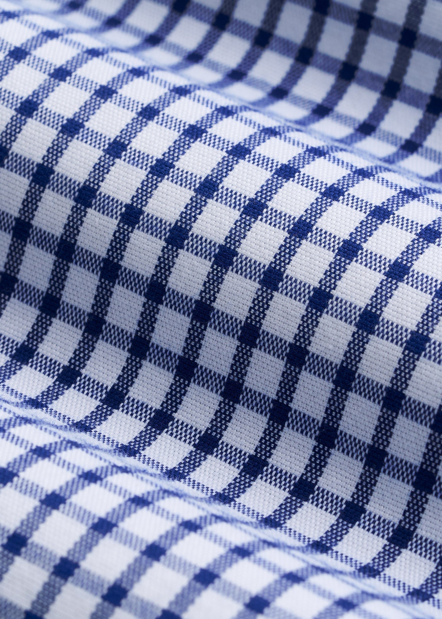 American Tall Discount | Oskar Easy Care Dress Shirt for Tall Men in Bright Blue Grid