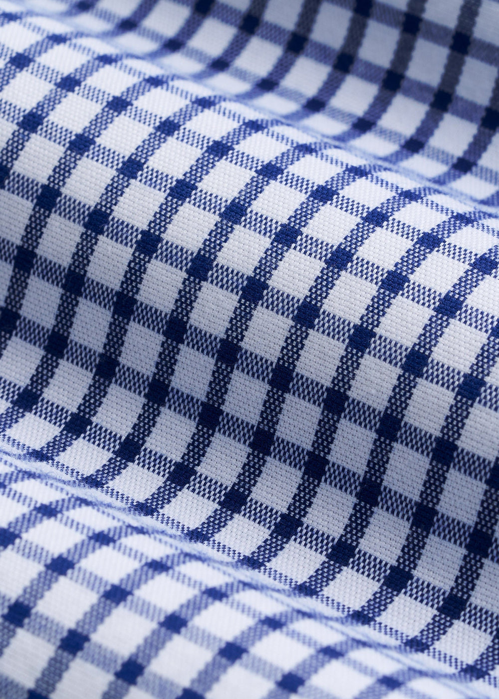 American Tall Discount | Oskar Easy Care Dress Shirt for Tall Men in Bright Blue Grid