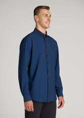 American Tall Online | Traveler Stretch Dress Shirt in Black and Blue Micro Check