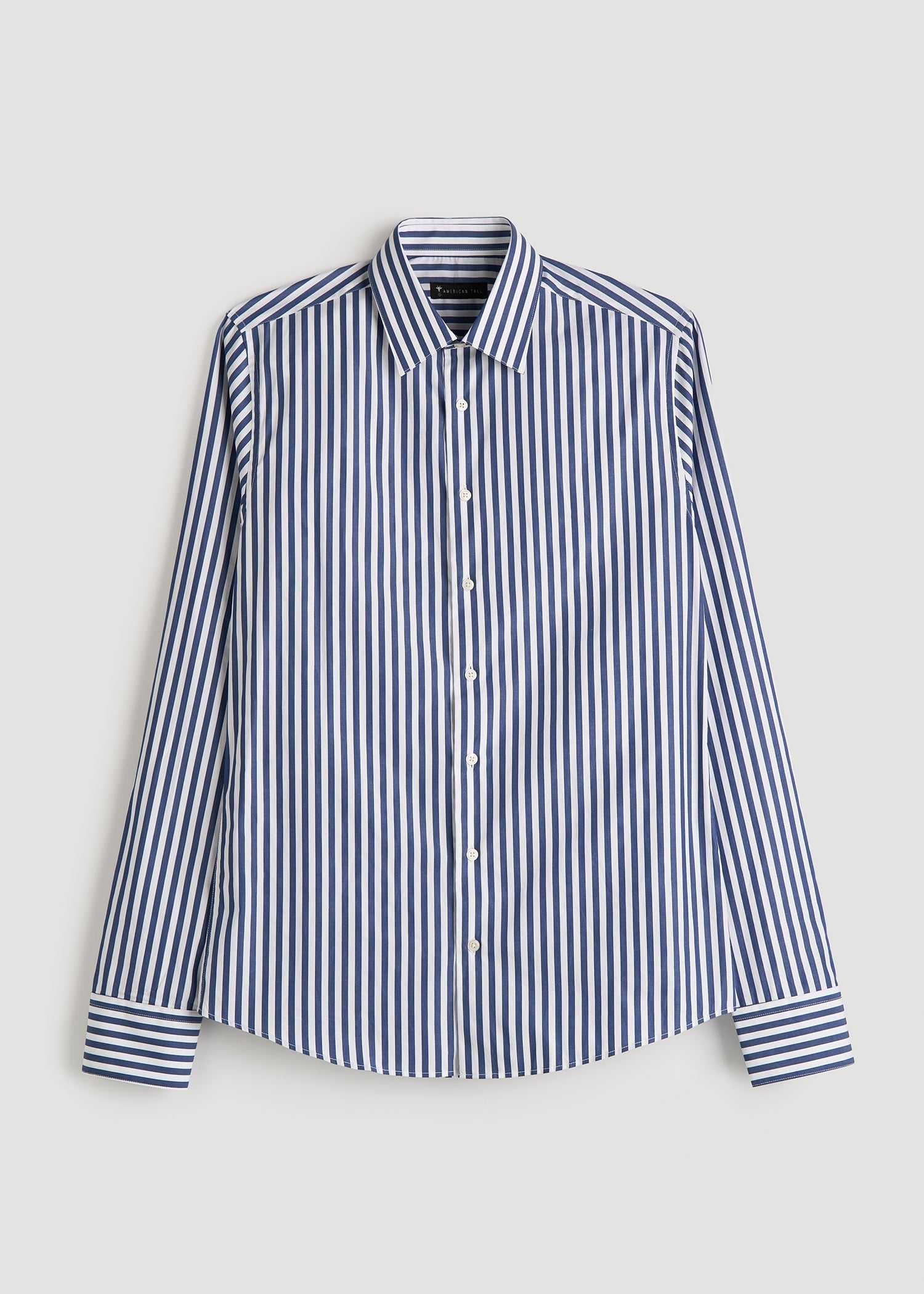 American Tall For Sale | Premium Dress Shirt for Tall Men in Bold Blue Stripe
