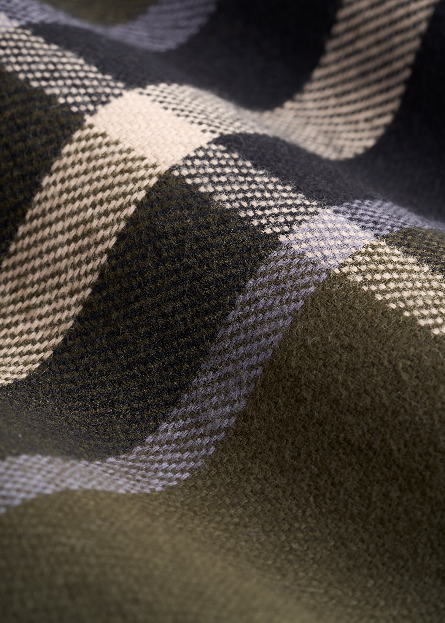 American Tall Sale | Nelson Flannel Shirt for Tall Men in Olive Plaid