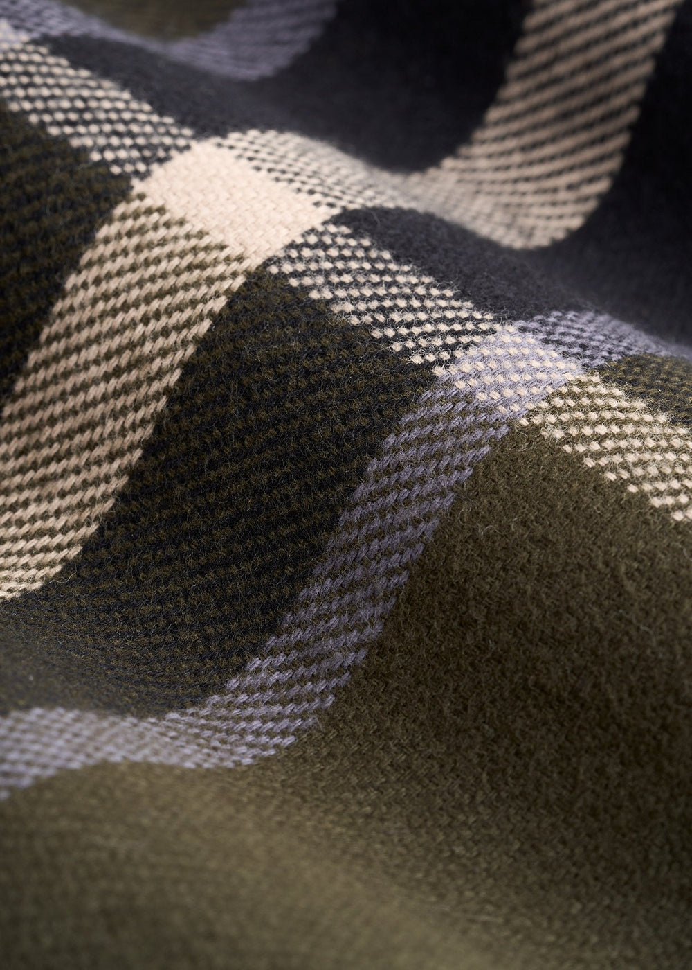 American Tall Sale | Nelson Flannel Shirt for Tall Men in Olive Plaid