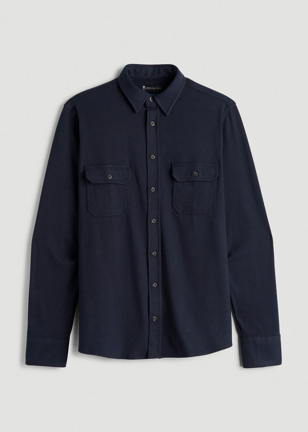American Tall For Sale | Stretch Flannel Button Shirt for Tall Men in True Navy