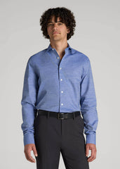 American Tall Online | Premium Dress Shirt for Tall Men in Medium Blue Diagonal