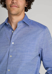 American Tall Online | Premium Dress Shirt for Tall Men in Medium Blue Diagonal