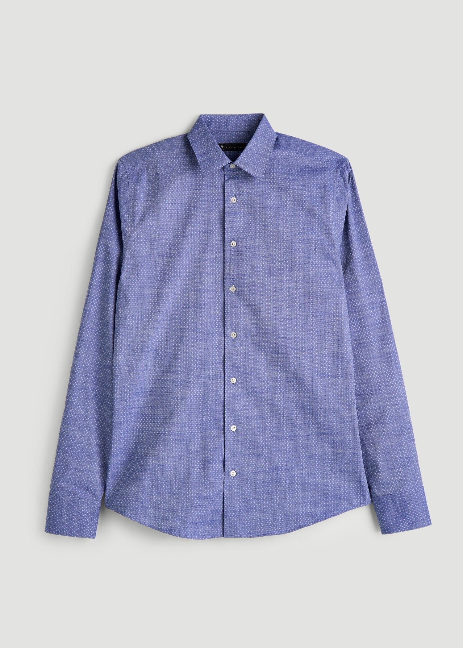 American Tall Online | Premium Dress Shirt for Tall Men in Medium Blue Diagonal