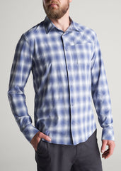 American Tall Sale | Ultra Lightweight Snap-Front Shirt for Tall Men in Open Sky