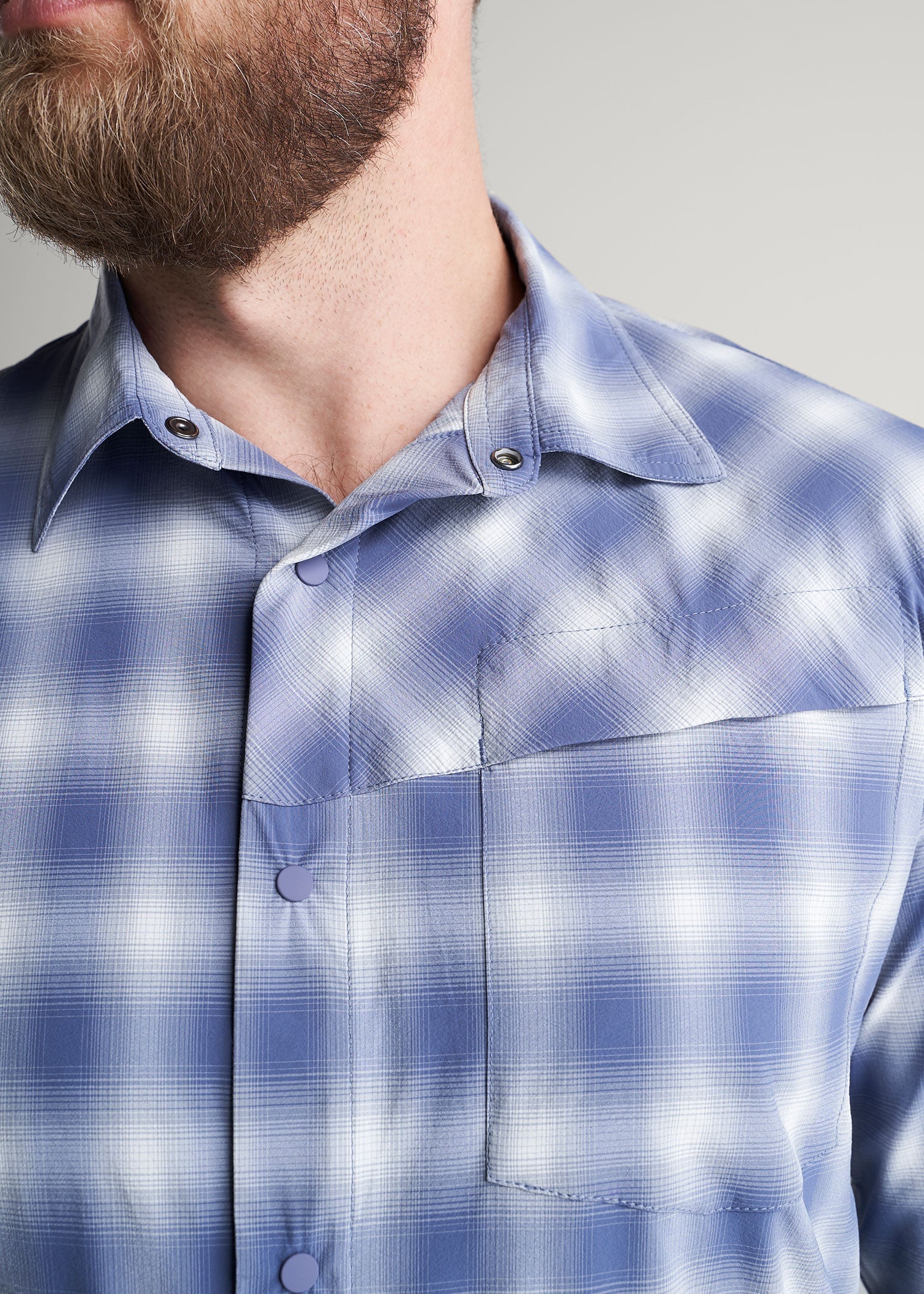 American Tall Sale | Ultra Lightweight Snap-Front Shirt for Tall Men in Open Sky