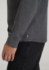 American Tall Online | Double Honeycomb Thermal Crewneck  for Tall Men in Charcoal Mix