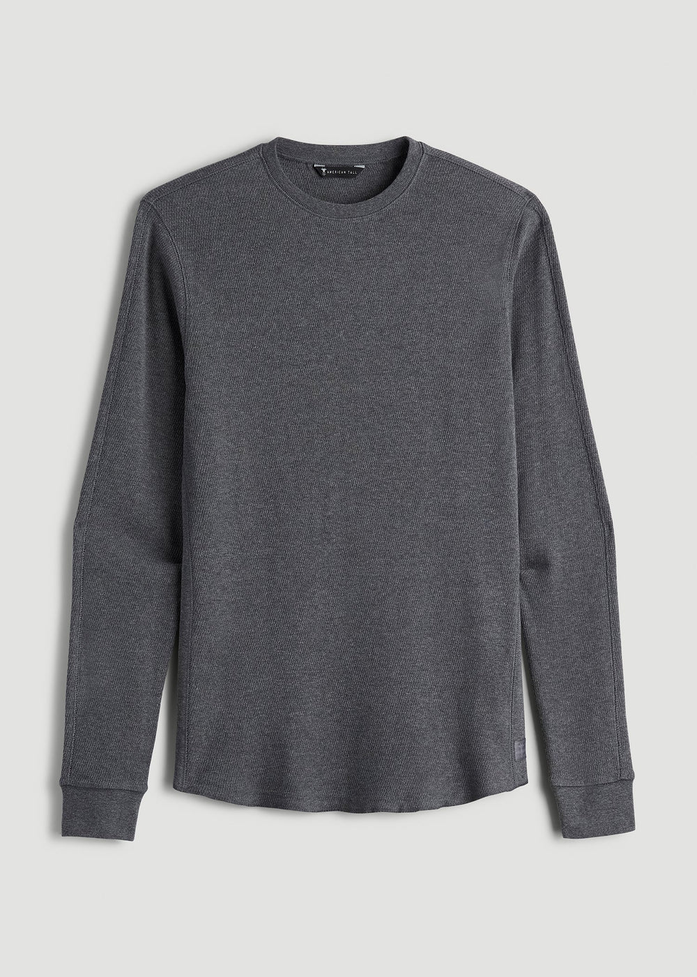 American Tall Online | Double Honeycomb Thermal Crewneck  for Tall Men in Charcoal Mix