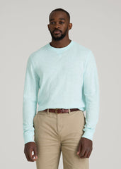 American Tall Outlet | Sunwashed Slub Crewneck for Tall Men in Saltwater