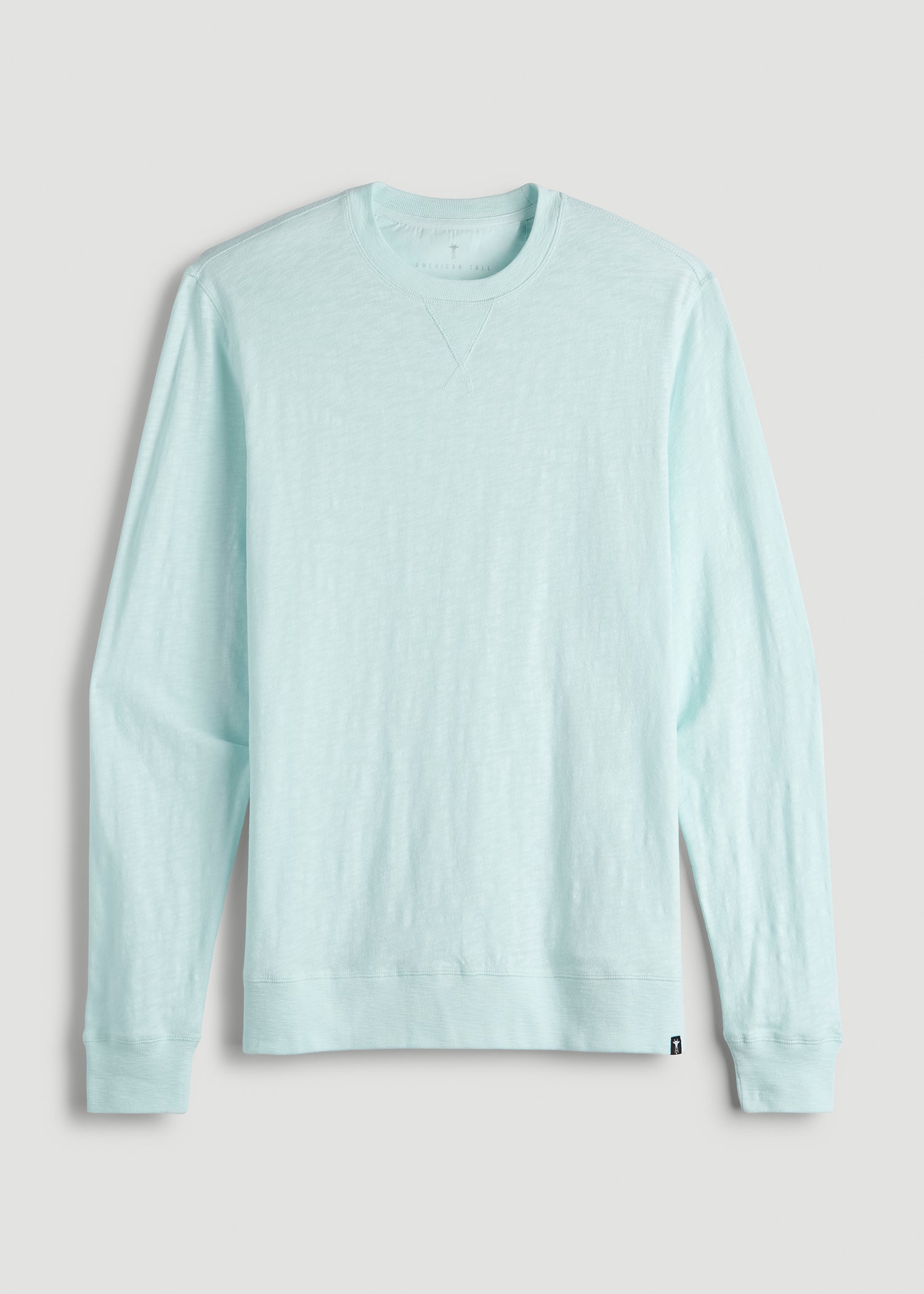 American Tall Outlet | Sunwashed Slub Crewneck for Tall Men in Saltwater