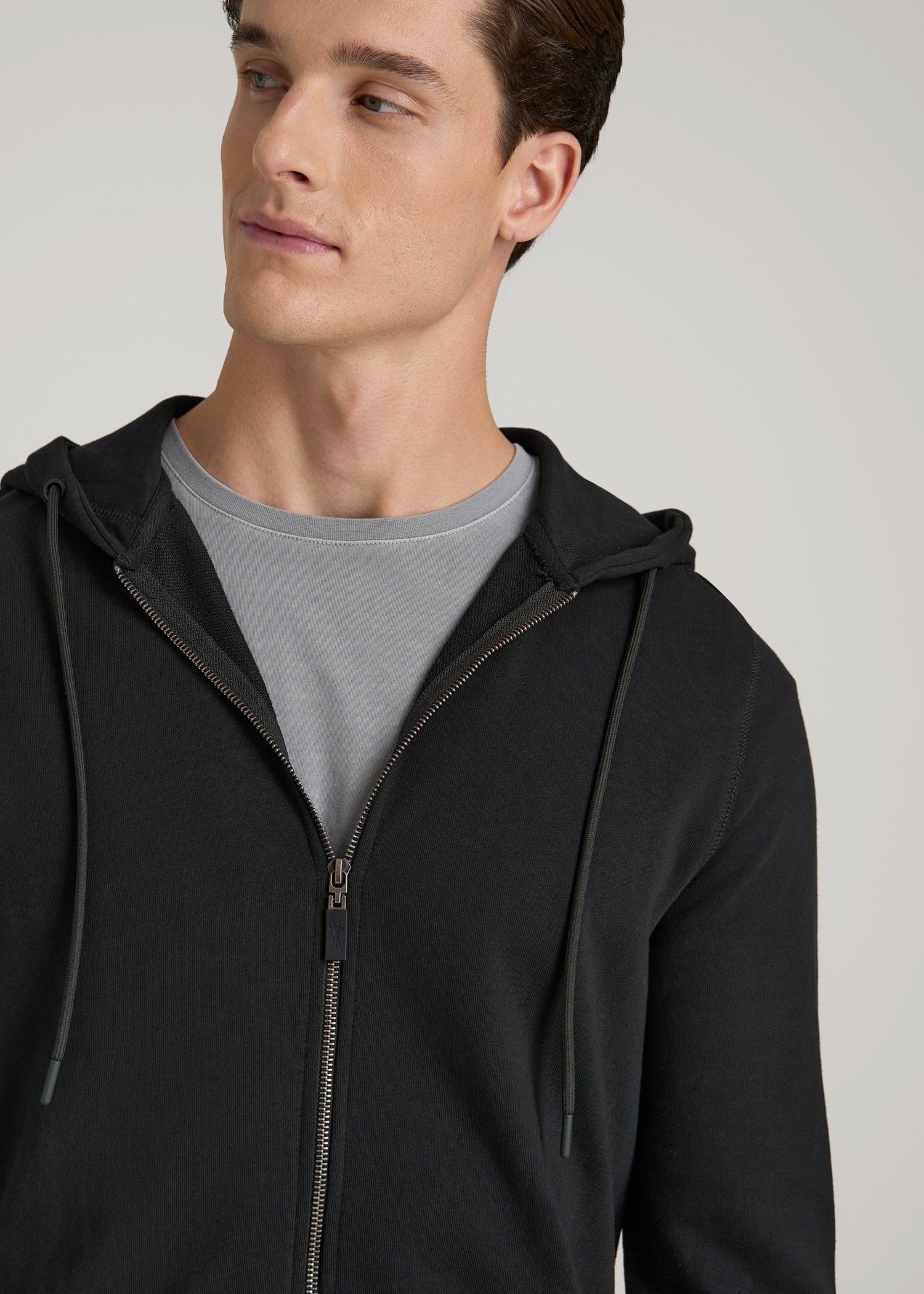 American Tall For Sale | Wearever French Terry Full-Zip Hoodie for Tall Men in Black