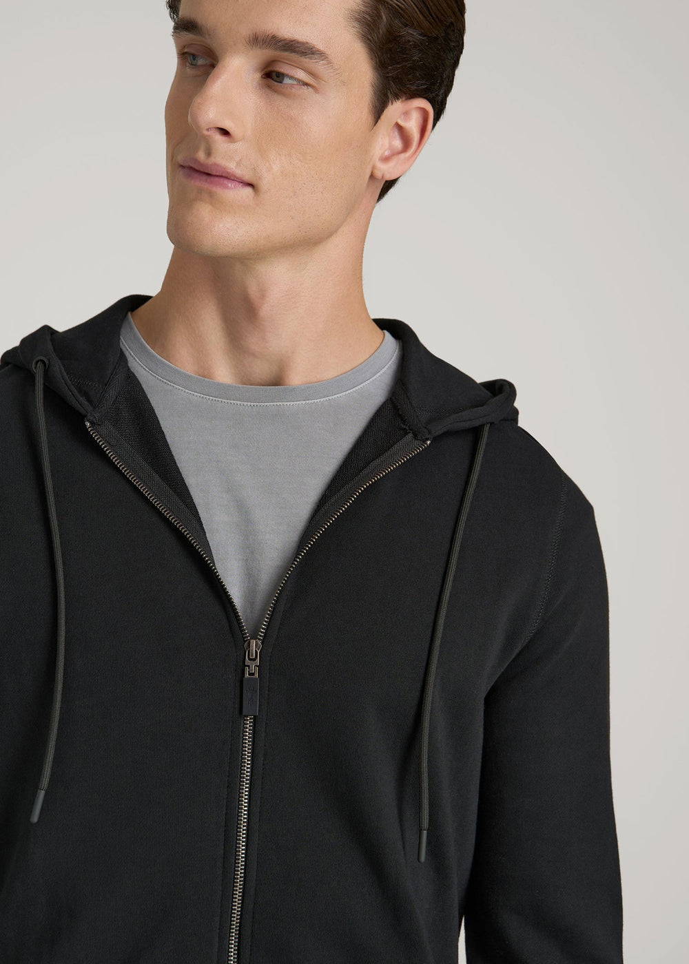 American Tall For Sale | Wearever French Terry Full-Zip Hoodie for Tall Men in Black