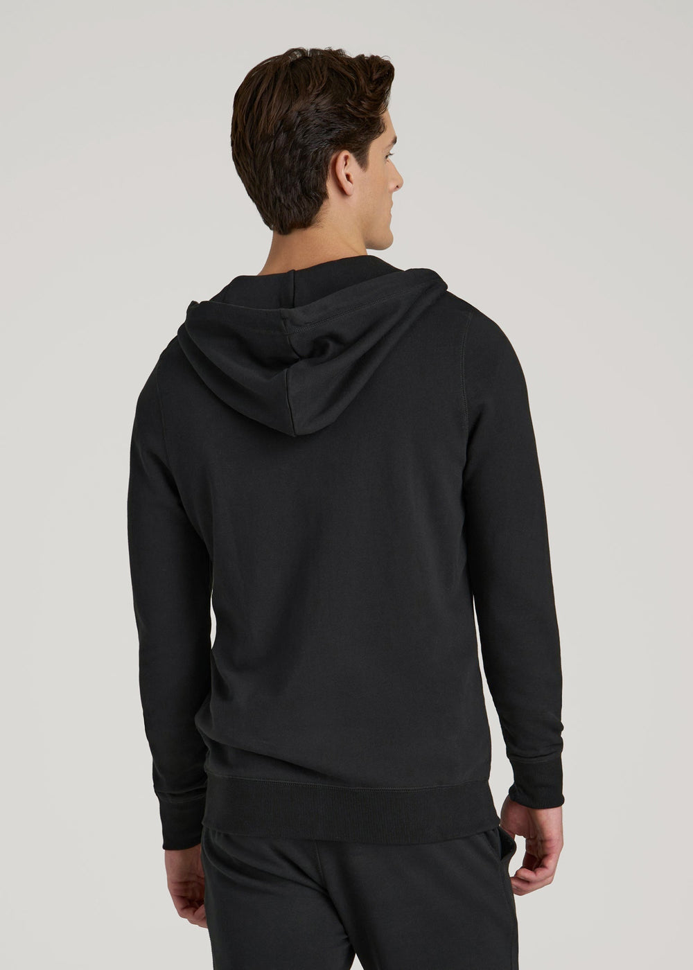 American Tall For Sale | Wearever French Terry Full-Zip Hoodie for Tall Men in Black