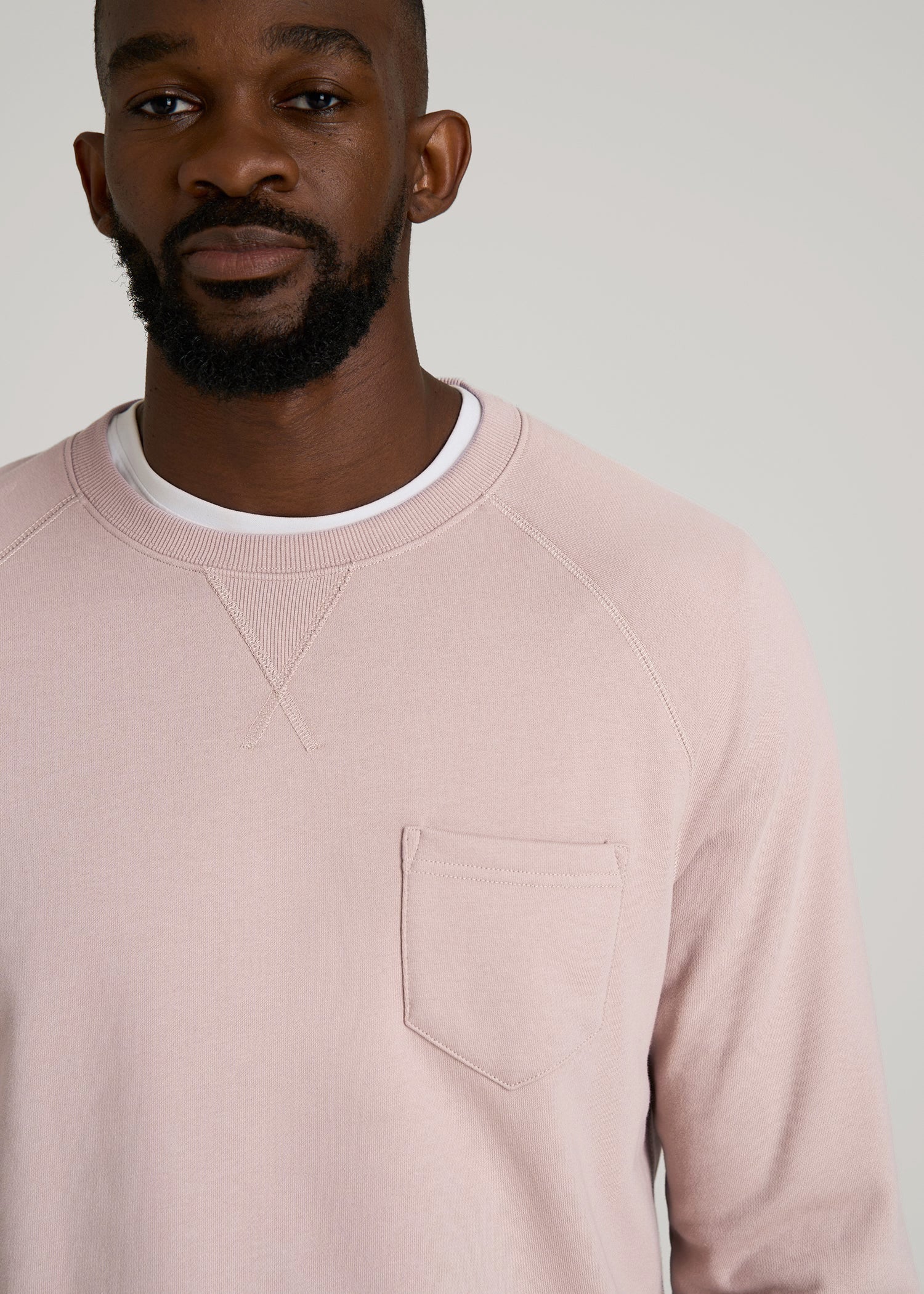 American Tall Online Shop | Wearever 2.0 French Terry Crewneck Sweatshirt for Tall Men in Desert Rose