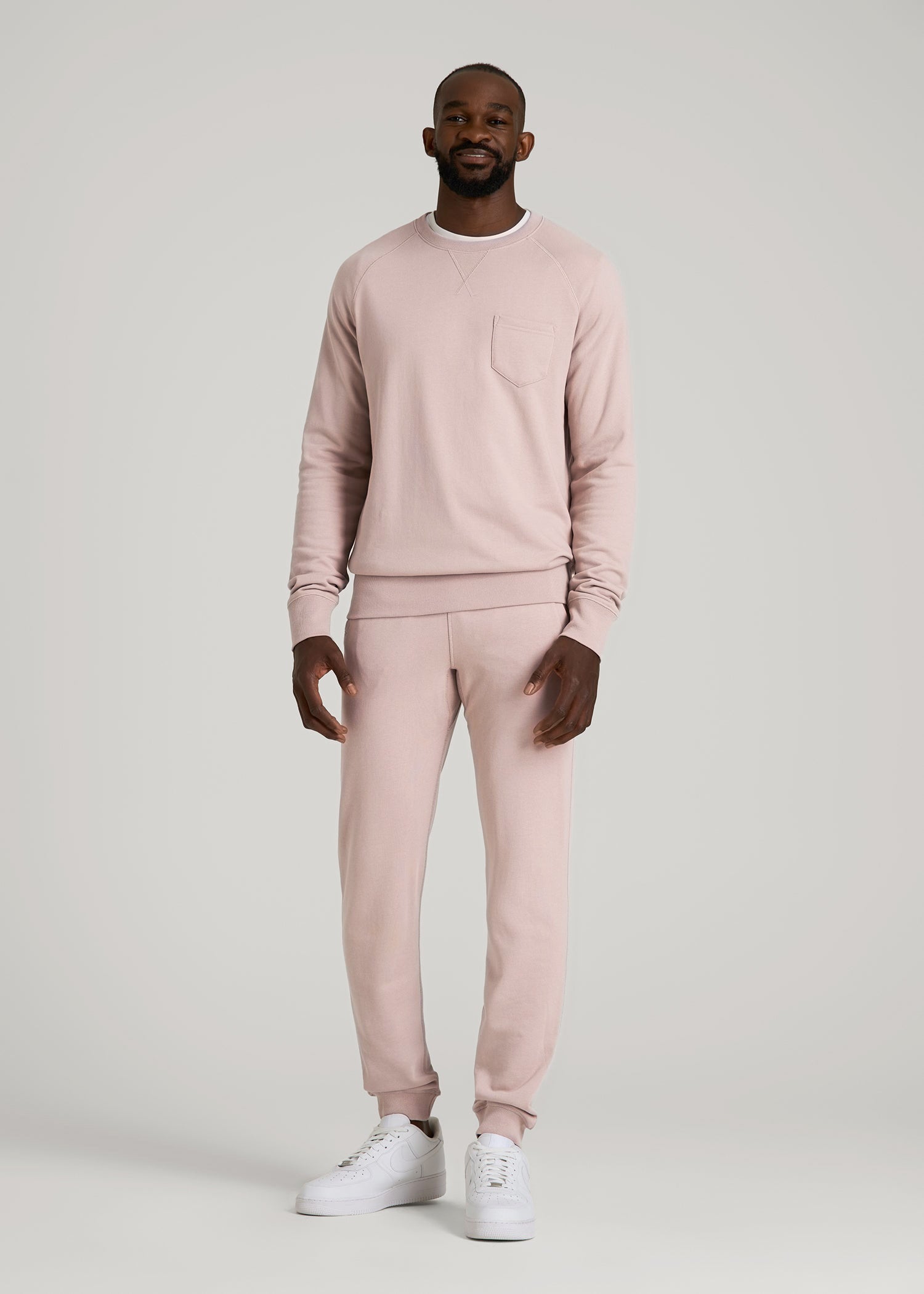 American Tall Online Shop | Wearever 2.0 French Terry Crewneck Sweatshirt for Tall Men in Desert Rose