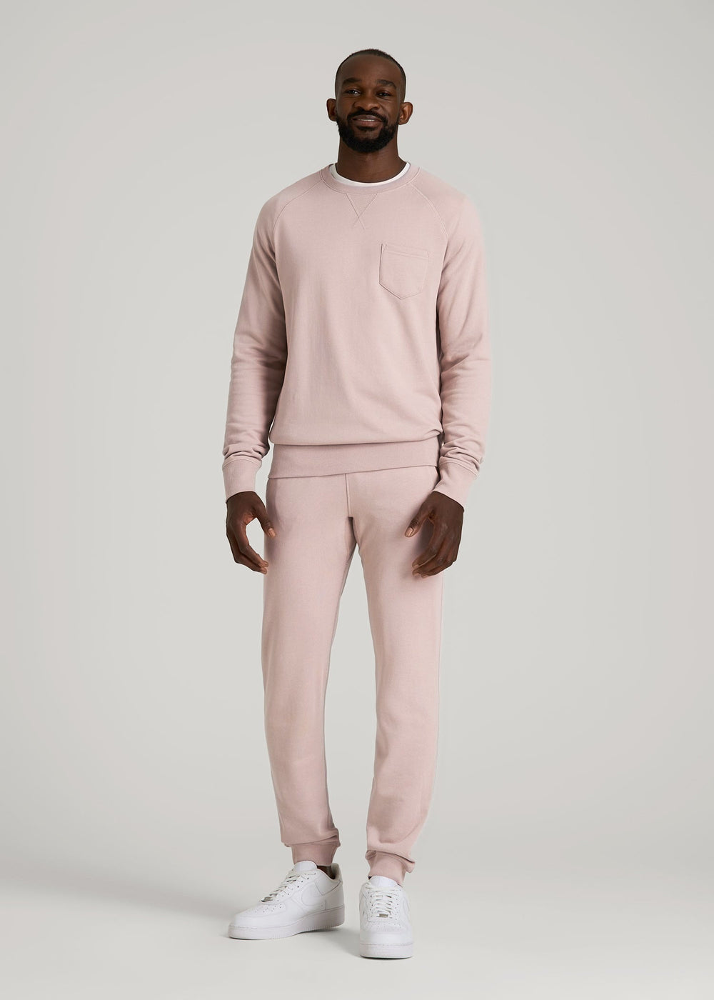 American Tall Online Shop | Wearever 2.0 French Terry Crewneck Sweatshirt for Tall Men in Desert Rose