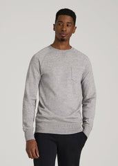American Tall Online | Wearever 2.0 French Terry Crewneck Sweatshirt for Tall Men in Heathered Grey