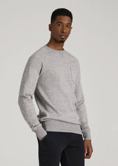 American Tall Online | Wearever 2.0 French Terry Crewneck Sweatshirt for Tall Men in Heathered Grey