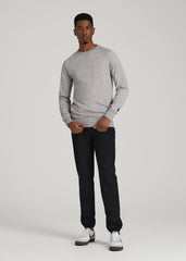 American Tall Online | Wearever 2.0 French Terry Crewneck Sweatshirt for Tall Men in Heathered Grey