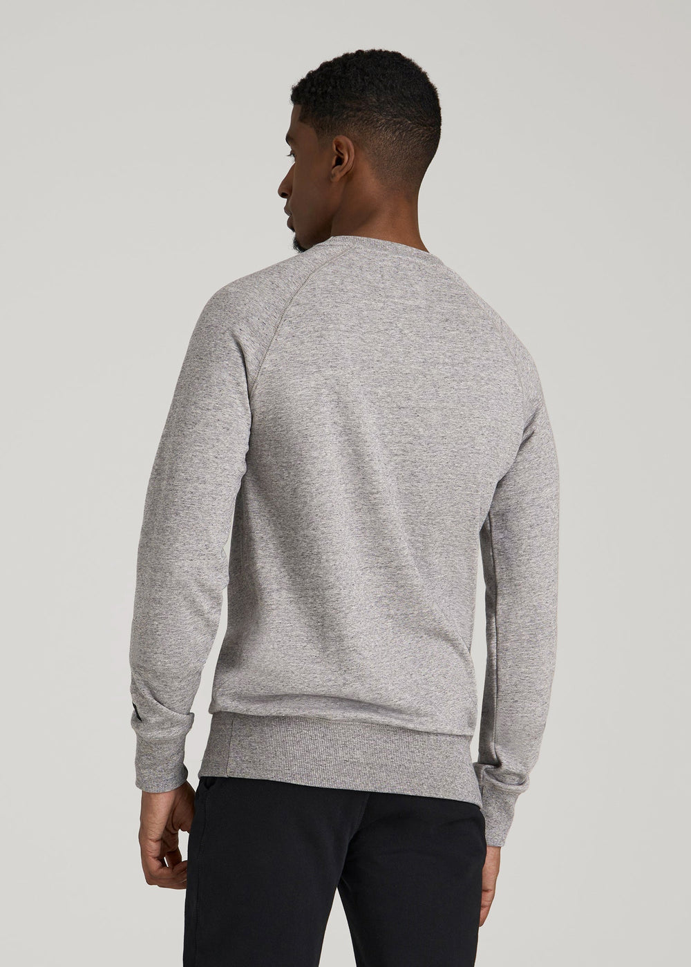 American Tall Online | Wearever 2.0 French Terry Crewneck Sweatshirt for Tall Men in Heathered Grey
